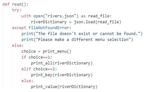 open the file for reading and printing
